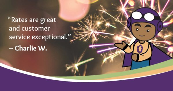 upward andy against fireworks. "rates are great and customer service exceptional" - Charlie W.