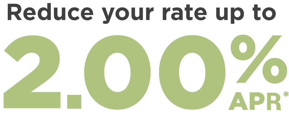 Reduce your rate up to 2.00% APR*